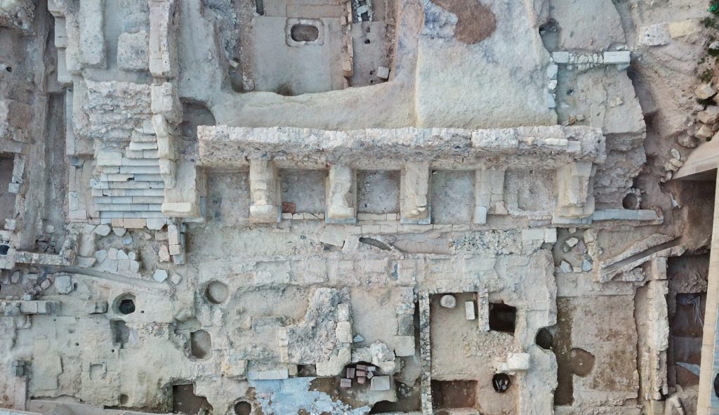 Foto aérea del Foro romano del Molinete