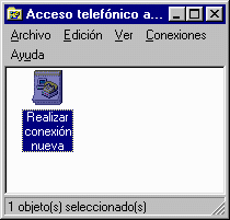 Mi PC - Acceso telefnico a redes - Realizar conexin nueva