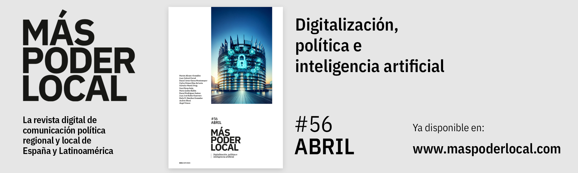 Digitalización, política e inteligencia artificial, edición nº56 de la Revisa Más Poder Local, ya disponible