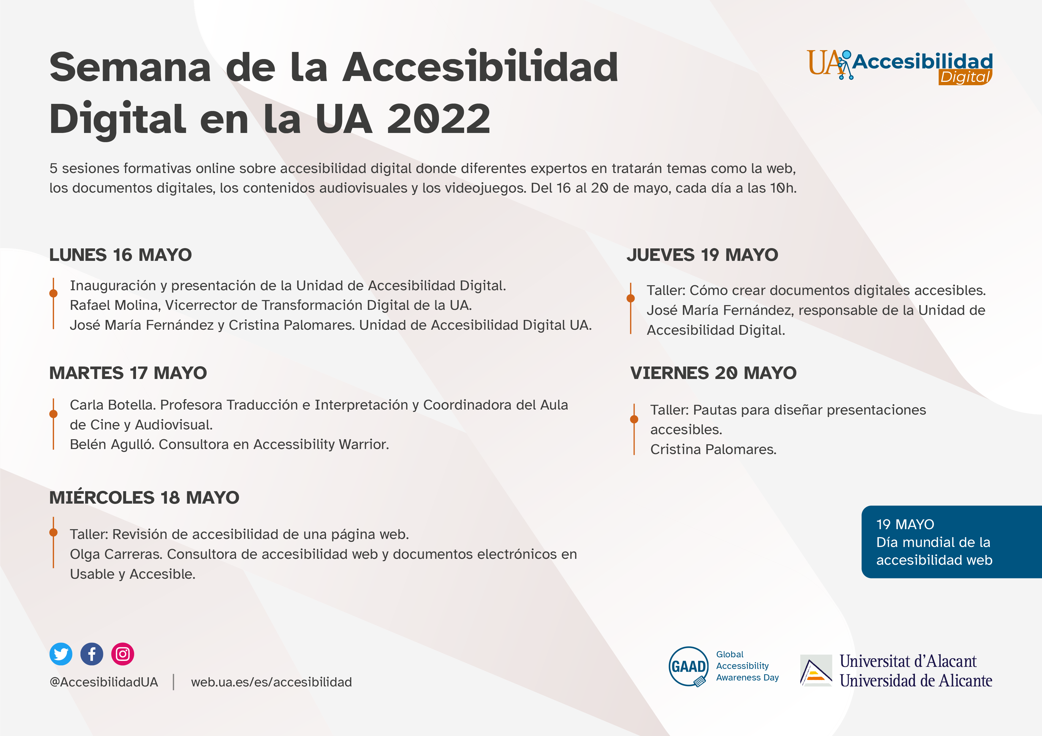 Plan Semana de la Accesibilidad UA