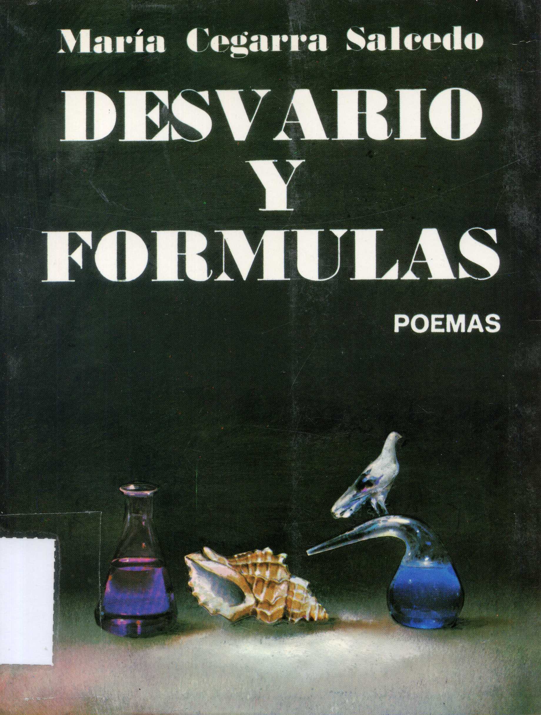 Portada de Desvarío y fórmulas de María Cegarra Salcedo