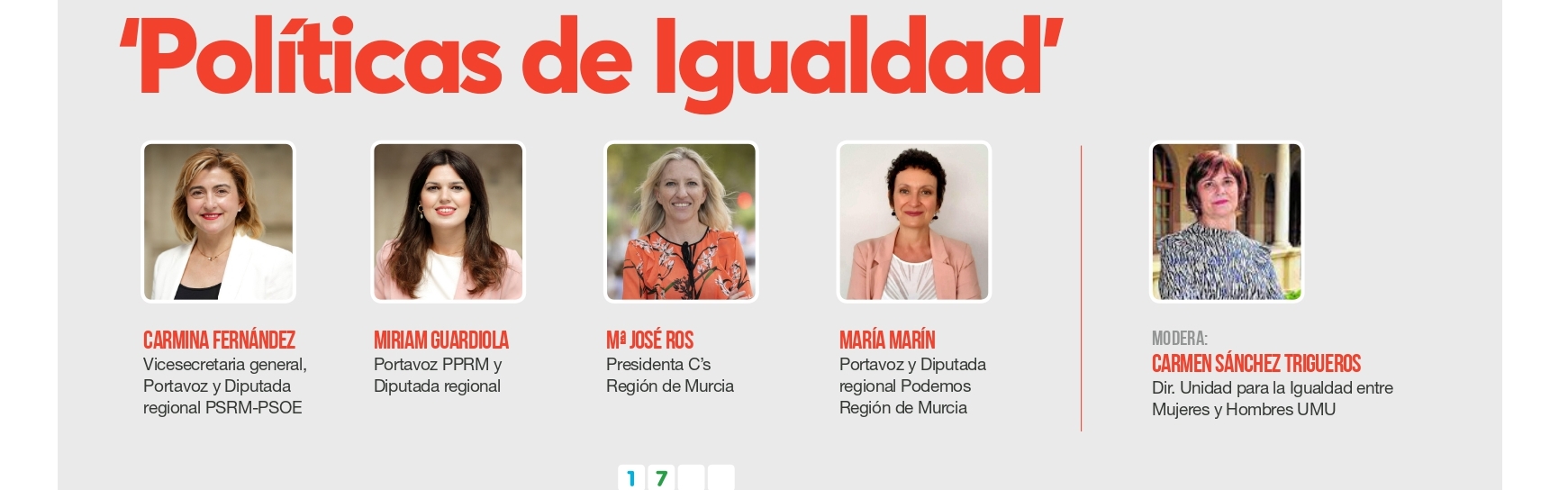 Los partidos políticos debatirán sobre la igualdad de género en la apertura de ODSesiones de la UMU este mes de abril