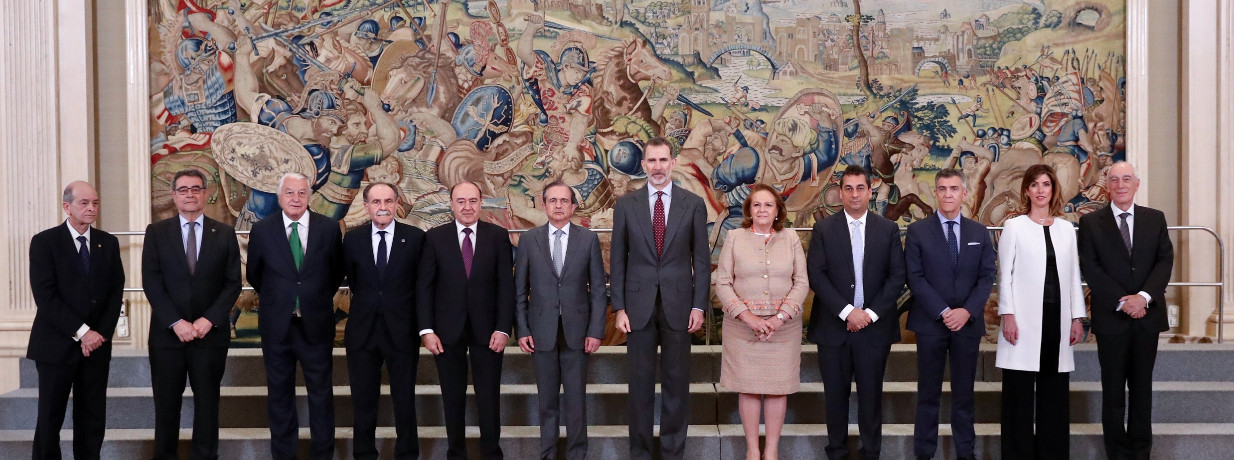 S. M. el Rey Felipe VI recibe en audiencia al Comité Ejecutivo de la Conferencia de Consejos Sociales de las Universidades Españolas.