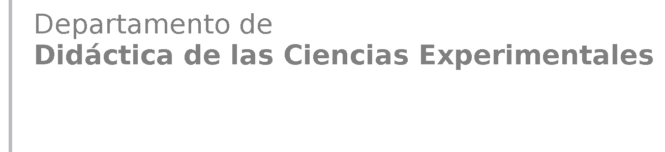 Departamento de Didáctica de las Ciencias Experimentales