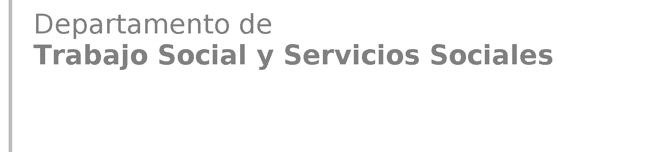 Departamento de Trabajo Social y Servicios Sociales