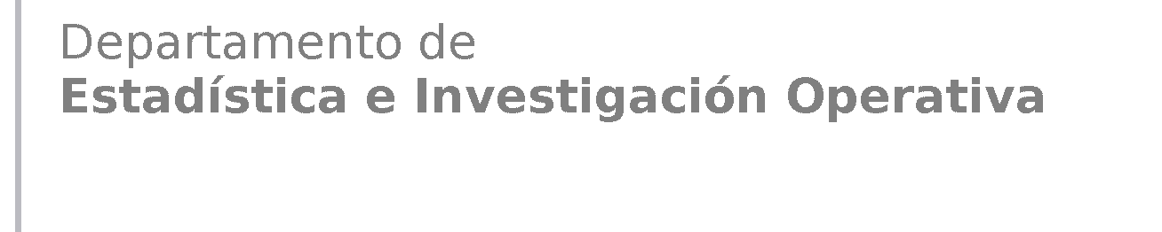 Departamento de Estadística e Investigación Operativa