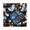 Muestra Imagen Preparación de Meteorito: microscopía de luz polarizada