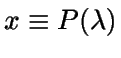 $x\equiv P(\lambda)$